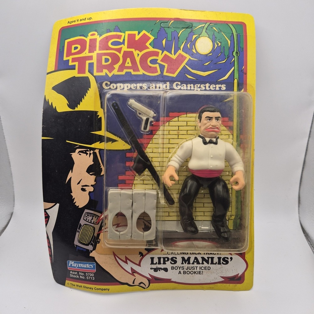 Vintage 1990 Dick Tracy Lips Manlis Playmates #5713 Sealed Action Figure Disney